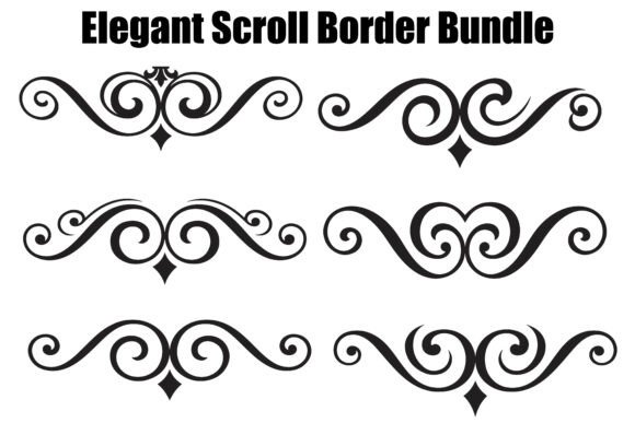 Download Elegant Scroll Border SVG Bundle - Elegant Collection